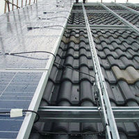 Support de fixation pour panneaux solaires en acier galvanisé à chaud pour toiture, type profilé robuste