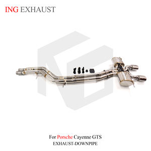 Catback d'échappement en acier inoxydable haute Performance ING pour Porsche <span class=keywords><strong>Cayenne</strong></span> GTS <span class=keywords><strong>958</strong></span> 4.8L mise à niveau <span class=keywords><strong>Turbo</strong></span> <span class=keywords><strong>S</strong></span> tuyaux système d'échappement - Product Image 6
