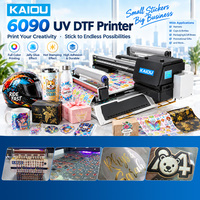 Printer UV DTF Profesional 6090 untuk Pencetakan Stiker Label Kristal dengan Efek Varnish 3D Epson I1600 I3200