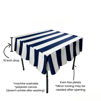 Nappe en toile à volants rayée rose et noire 55*55 pouces, couverture de table carrée pour Mahjong, idéale pour les soirées de jeu – Vente en gros depuis la Chine