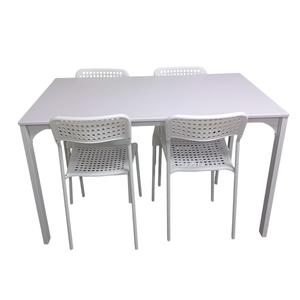 Новый современный Меламиновый стол из МДФ для столовой, металлический столик с 4 стульями для гостиной, TC0201 - Product Image 3