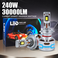 Bombilla LED H4 de 240W para Faros Delanteros, 24000Lm, 6000k, Bombillo LED H1 H3, Focos LED H7 H11, Luces LED 9005 Hb3, Faro LED 9006 Hb4 9012, Venta al Por Mayor