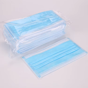 Fabricant de <span class=keywords><strong>masque</strong></span> médical de <span class=keywords><strong>couleur</strong></span> bleu/blanc à 3 plis avec boucle d'oreille <span class=keywords><strong>Masque</strong></span> facial jetable - Product Image 3