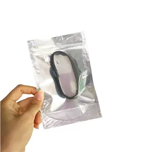 Custom Logo Clear Plastic Ziplock Usb Cable Packaging Bags Custom Printed Opp Phone Case Bag Pouch For 5.5 Inch Mobile Phone