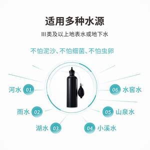 Botella Purificadora de Agua Portátil Jingyi de 500 ml, Herramienta Manual de Supervivencia para Exteriores - Product Image 5