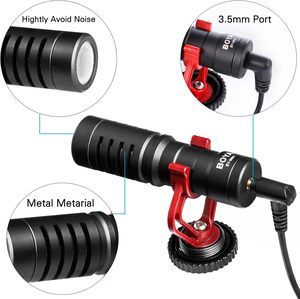 Boya Trên Máy Ảnh Shotgun Video Microphone by-MM1 Youtube Vlogging <span class=keywords><strong>Facebook</strong></span> Livestream Ghi Âm Mic Đối Với iPhone Huawei Android - Product Image 3