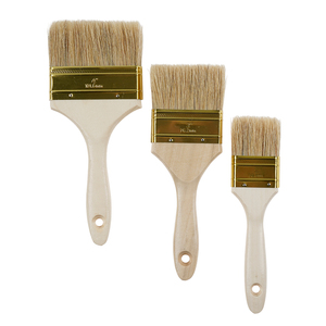 Pinceaux en poils de porc en gros, pinceaux multi-usages à manche en bois pour la décoration intérieure, le teinture, le vernis, la colle et le nettoyage - Product Image 1