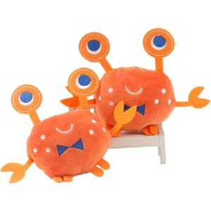 Sıcak satış interaktif gıcırtılı çiğnemek oyuncak peluş tasarım Bite dayanıklı köpek oyuncak turuncu yengeç köpeğin favori <span class=keywords><strong>Pet</strong></span> çiğnemek oyuncak - Product Image 4