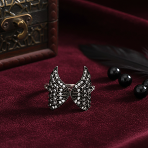 Wings Design Dainty Shiny Zircon Stone Turkish Wholesale Handcrafted <b>Adjustable</b> 925 <b>Sterling</b> <b>Silver</b> <b>Ring</b> - Product Image 3
