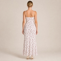 Robe longue moulante élégante à motif floral pour femme, vêtements décontractés d'été pour la plage, les vacances, le streetwear, vente en gros