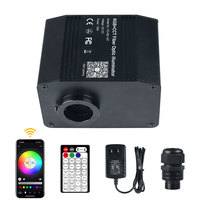 Projecteur à fibres optiques 16W RGB+CCT RGBWW scintillant pour toit de voiture, effet ciel étoilé, avec contrôle musical via application/télécommande