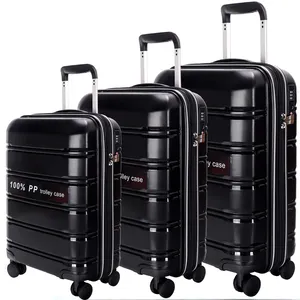 100% PP Trolley Luggage Three Sizes Accept Customized 5 CM Expand