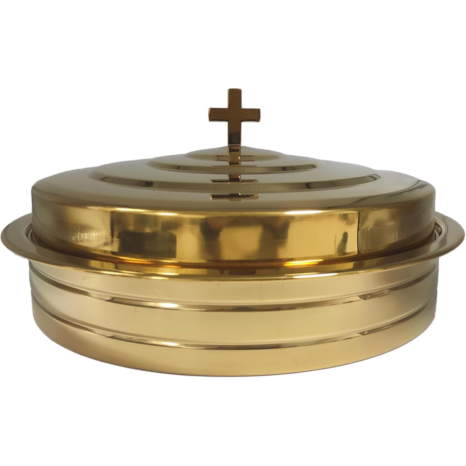 Steadfast Selections Bandeja De Taza, Bandejas De Comunión Doradas Prémium Para Iglesias, Juego De Utensilios De Comunión De Acero Inoxidable, Suministros | Bandeja De 40 Tazas