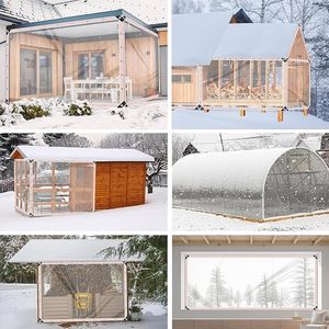 Rõ ràng Tarp nhiệm vụ nặng nề không thấm nước bạt trong suốt Vinyl <span class=keywords><strong>PVC</strong></span> tarps cho nhà kính gà Coop hiên - Product Image 6