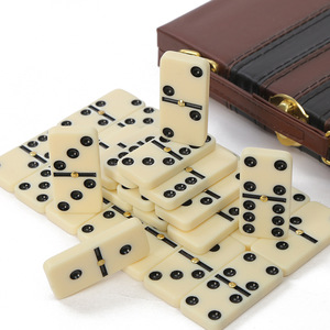 Juego <span class=keywords><strong>de</strong></span> Dominó <span class=keywords><strong>de</strong></span> Alta Calidad 6 en 1, Color Marfil, con Estuche <span class=keywords><strong>de</strong></span> Madera y Cuero, Fichas <span class=keywords><strong>de</strong></span> Dominó <span class=keywords><strong>de</strong></span> Plástico No Tóxico, Venta al por Mayor y al Detal - Product Image 5