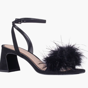 Scarpe da Sposa alla Moda <span class=keywords><strong>con</strong></span> Lussuose <span class=keywords><strong>Piume</strong></span> Finte, Sandali Comodi <span class=keywords><strong>con</strong></span> Tacco a Blocco, Punta Aperta Rotonda, Cinturino Regolabile per Donne - Product Image 5