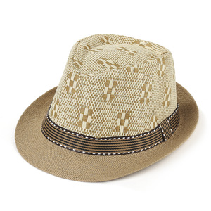 Sombrero Trilby de Paja con Diseño a Cuadros, Estilo Coreano, para Hombre, Primavera-Verano 2025, Estilo Británico Vintage - Product Image 3