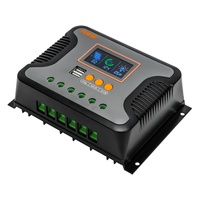 Contrôleur de charge de panneau solaire Pstar-30A Pstar-60A Pstar-80A avec 2 ports USB intégrés, contrôleur PWM 12/24/36/48V