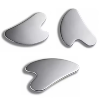 Outil de massage facial en acier inoxydable 304 de haute qualité, en forme de cœur, 3 mm, avec support technique en ligne, couleur argent
