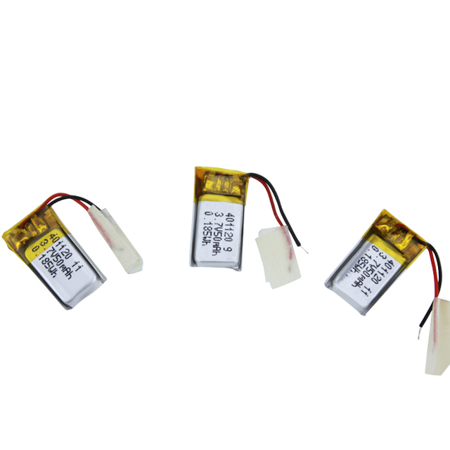 401120 50mah Rechargeable Ultra Thin Smallest Lipo Battery Pack 3.7V Lithium Polymer Battery for Gps