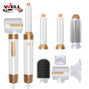 Sèche-cheveux 7 en 1 haute vitesse, multi-styler, lisseur à air chaud, sèche-cheveux professionnel en une seule étape, peigne à air chaud, outils de coiffure - Product Image 1