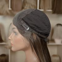 Perruque droite double épaisseur de qualité supérieure, perruque brune balayage en cheveux chinois vierges 100% sans couture