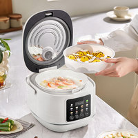 Casserole électrique Great Bear 4L, contrôle numérique intelligent, acier inoxydable, appareil de cuisson multifonctionnel pour la maison