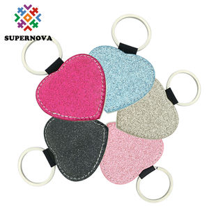 LLavero de cuero en blanco, sublimación, Corazón - Product Image 3