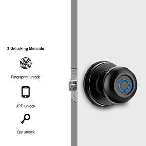 नई स्मार्ट नॉब बॉल ट्या वाईफाई फिंगरप्रिंट एल्यूमिनियम लकड़ी का दरवाजा इनडोर स्मार्ट कुंजी डेडबॉल्ट फिंगरप्रिंट डोर बॉल लॉक स्मार्ट - Product Image 1