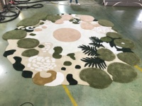 Tapis de sol moderne personnalisé pour la maison, tapis de salon pour porte d'entrée, tapis commercial pour hôtel, motif feuilles de gazon vert
