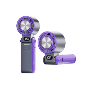 Ventilador Portátil Recargable para Exteriores, Mini Ventilador Eléctrico de Mano de 3600 mAh, Ventilador Turbo Plegable de Alta Velocidad para Refrigeración por Aire - Product Image 1