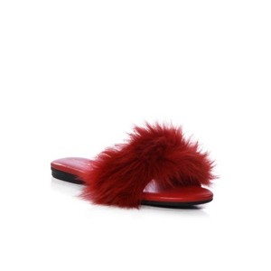 ราคาขายส่งผู้หญิงแฟชั่น<span class=keywords><strong>Foxy</strong></span> Furแบนรองเท้าแตะสุภาพสตรีลื่นบนขนจริงรองเท้าแตะกลางแจ้งรองเท้าแตะ - Product Image 4