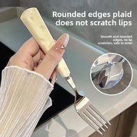 Ensemble de couverts créatifs en acier inoxydable avec manche en forme de fromage, 3 pièces, avec boîte cadeau pour mariage