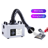 Extracteur de fumée de soudure de bureau miniature KNOKOO, portable, filtre HEPA à 3 étages, absorbeur de fumée de soudure, purificateur d'air pour station de réparation