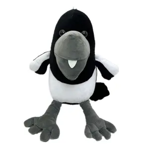 Grosir boneka hewan mewah Steve and Maggie Black Magpie gagak hadiah bantal hadiah anak-anak