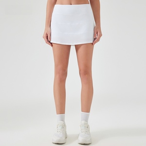 Jupe plissée décontractée d'été pour femme, ensemble deux pièces, séchage rapide, respirant, en Spandex/Polyester, coupe ajustée, short de tennis - Product Image 5