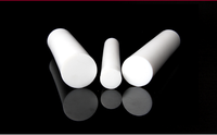 Barre ronde solide en PTFE blanc vierge à 100 %, extrudée et moulée, diamètre personnalisé pour pièces d'étanchéité usinées CNC