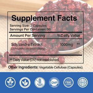 OEM ODM Venda Quente Suplementos Herbal Schisandra Chinensis Extract Berry Cápsulas - Product Image 2