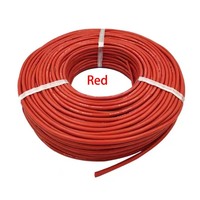 Câble d'alimentation en silicone torsadé de 100m résistant à la chaleur 100m 12 14 16 18 20 22 24 26 AWG fil électrique rouge noir batterie de voiture 600V