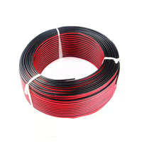 Kabel LED kawat tembaga timah, 5m 10m 50m 2 Pin 22 20 18awg IEC RVB PVC pita isolasi kabel ekstensi UL2468 kabel daya dan kabel