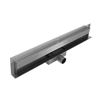 Drain mural vertical en acier inoxydable brossé, drain mural encastré, insert de carrelage, drain de douche mural OEM