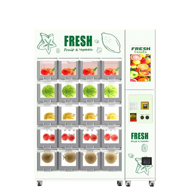 Custom Stickers Vending Machine Refrigerated Fresh Fruit Locker Vending Machine
