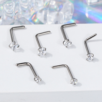 Hypoallergénique G23 titane nez anneau goujons nez anneau goujons pour femmes hommes 2mm 2.5mm 3mm petit titane nez Piercing bijoux