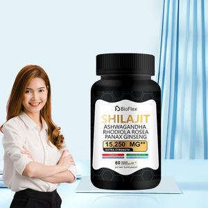 Ultra Gold Ashwagandha & Shilajit kapsul alami ekstrak Himalaya suplemen Herbal merek kustom asam Fulvic murni untuk pria - Product Image 1
