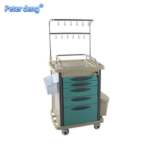 Peter Deng Infusion Cart 600x480x980mm 5 Layers With Drawer And Hooks For Hospital Use - Product Image 3