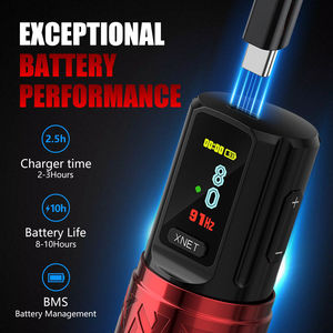 XNET <span class=keywords><strong>Vipera</strong></span> 2400mAh 2,4-4,2mm Carrera ajustable Pluma de tatuaje inalámbrica profesional Máquina de pistola Kit completo con cartuchos - Product Image 4