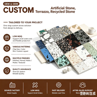 Panneau en résine époxy de haute qualité, motif terrazzo coloré, dessus de table/design de meubles, pierre artificielle