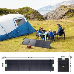 Ebl Panneaux solaires portables monocristallins pliables 200W à bas prix pour station d'alimentation extérieure - Product Image 5