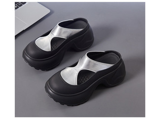 Sandales Baotou sur mesure pour femmes, à semelle épaisse, rehaussantes, pour l'extérieur, tendance et haut de gamme - Product Image 6