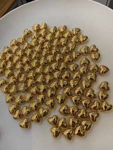 Dije de Corazón de Oro Macizo de 18k Au750 Medallón Moldeado Inflado para Collar de Mujer - Product Image 2